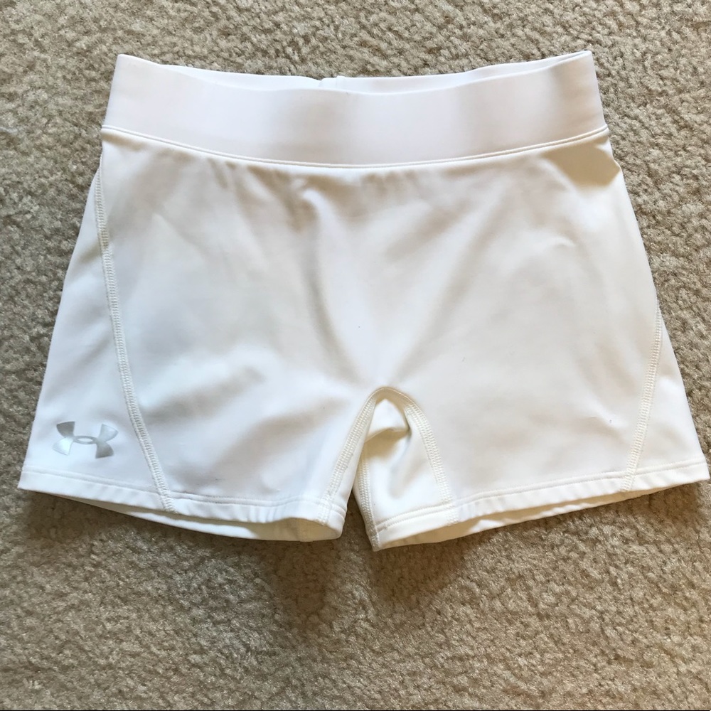 Under Armour white compression shorts NWOT